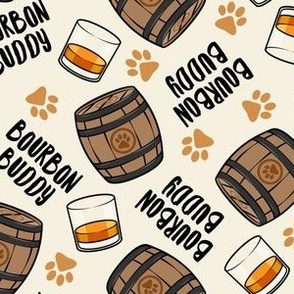 Bourbon Buddy - Whisky Barrel - Paws - cream - LAD23
