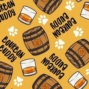 Bourbon Buddy - Whisky Barrel - Paws - yellow - LAD23