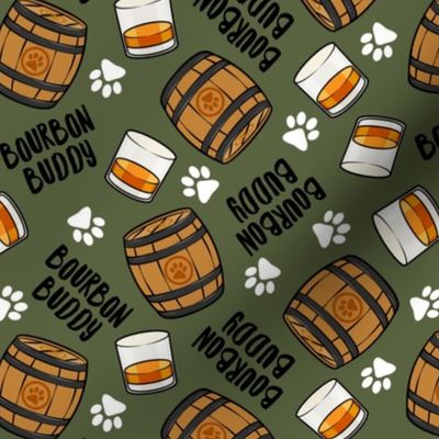 Bourbon Buddy - Whisky Barrel - Paws - olive green - LAD23