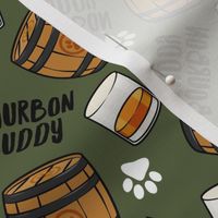 Bourbon Buddy - Whisky Barrel - Paws - olive green - LAD23