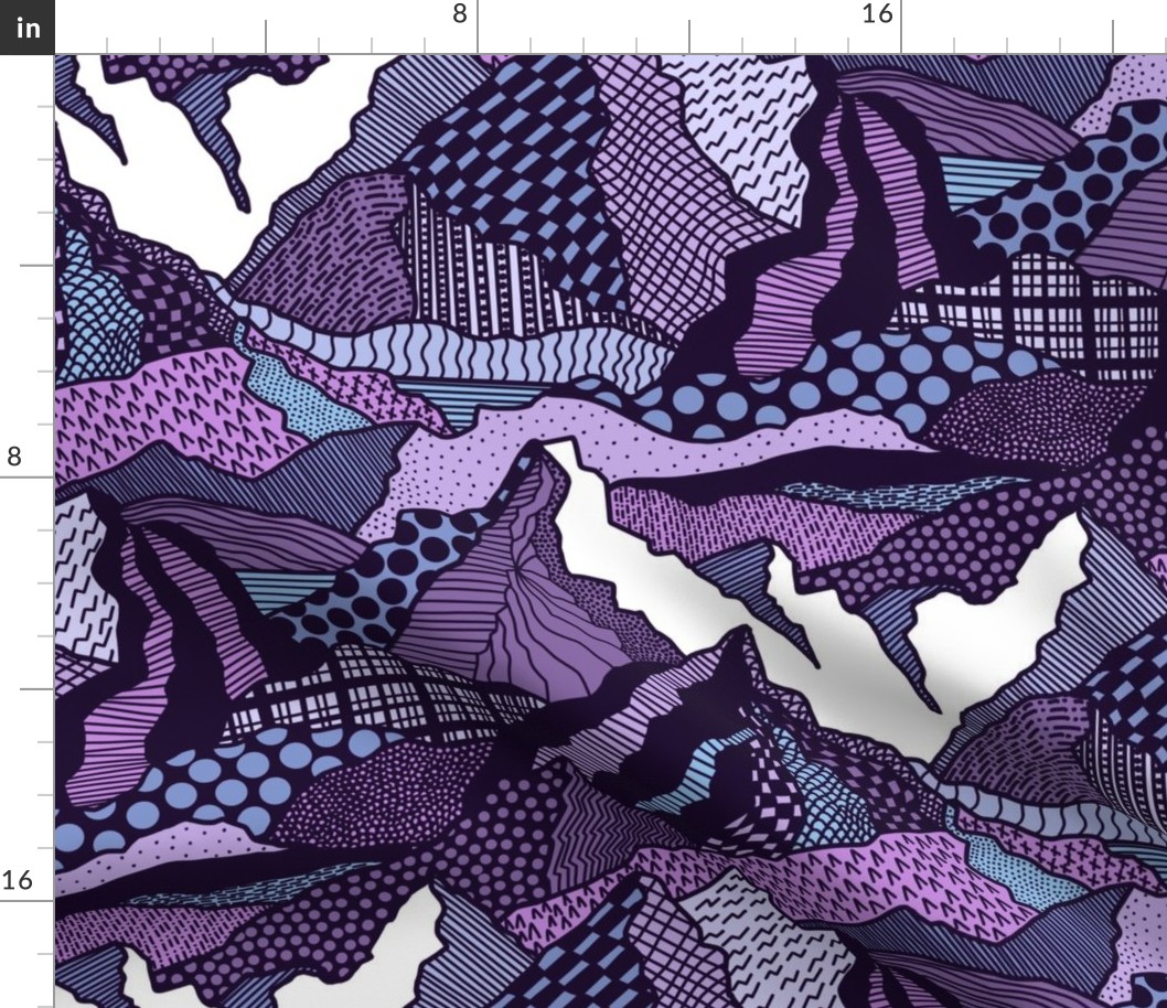 Pattern Clash: Majestic Mountain Maximalism- Lavender, Medium