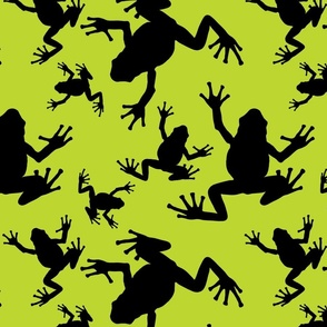 Green and Black Frog Pattern