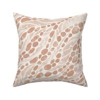 Dusty pink leopard fern pattern clash for home decor and wallpaper
