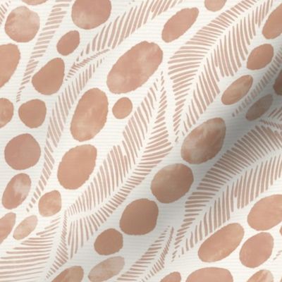 Dusty pink leopard fern pattern clash for home decor and wallpaper