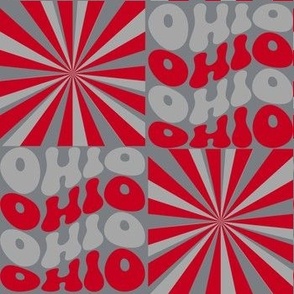 Retro Ohio in red and grey / cincina