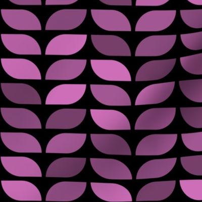 Geometric Pattern: Leaf: Aubergine Black (standard version)