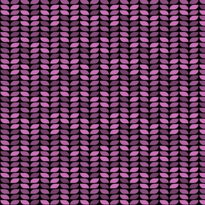 Geometric Pattern: Leaf: Aubergine Black (small version)