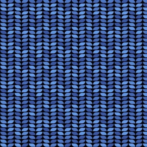 Geometric Pattern: Leaf: Azure Black (small version)