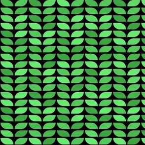Geometric Pattern: Leaf: Emerald Black (standard version)