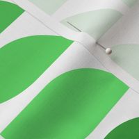 Geometric Pattern: Leaf: Emerald White (large version)