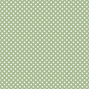 Tiny Polka Dots with Sage Background