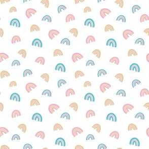 Pink and Blue Cute Rainbow Seamless Pattern