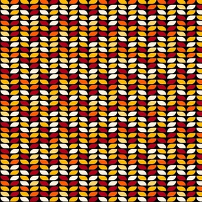 Geometric Pattern: Leaf: Sunset Black (small version)