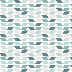 Geometric Pattern: Leaf: Seafoam White (standard version)