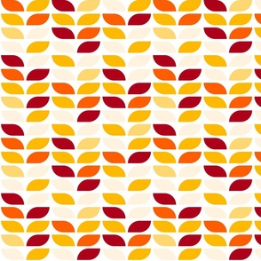 Geometric Pattern: Leaf: Sunset White (standard version)