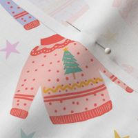 ugly sweater/sweatshirt with star - multi colour - fun and cute pattern - modern - holiday/Christmas 