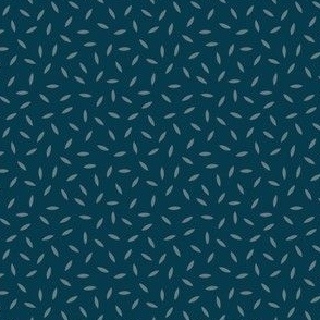 Ditsy leaves - Prussian blue