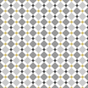 Grey and yellow tiles FABRIC