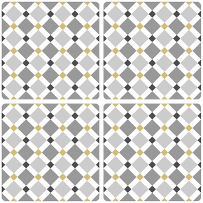 Grey and yellow tiles texture - FABRIC