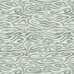 Abstract water surface sage green medium scale