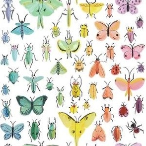 Rainbow bugs - multicolor doodle 