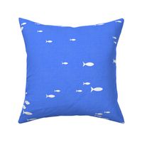 Santorini Summer - Fish on Azure Blue / Large