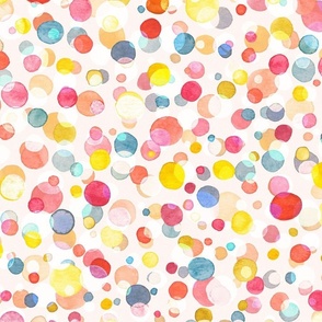 Watercolor confetti multicolor large scale