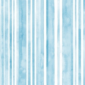 Light blue watercolor stripes vertical large scale