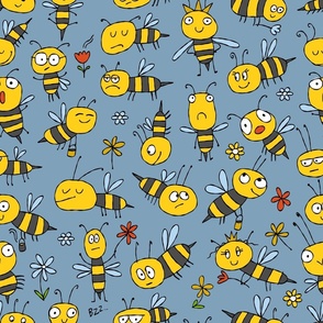 Funny bees family