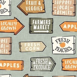 Farmers Market Signs - sage - Produce - LAD23