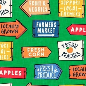 Farmers Market Signs - green - Produce - LAD23