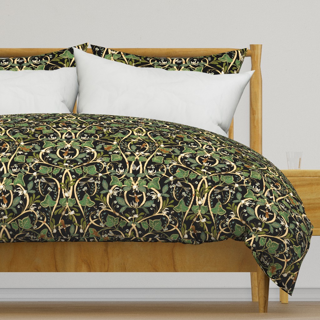 Royal Garden Art Nouveau | Medium | Black + Cream