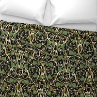 Royal Garden Art Nouveau | Medium | Black + Cream