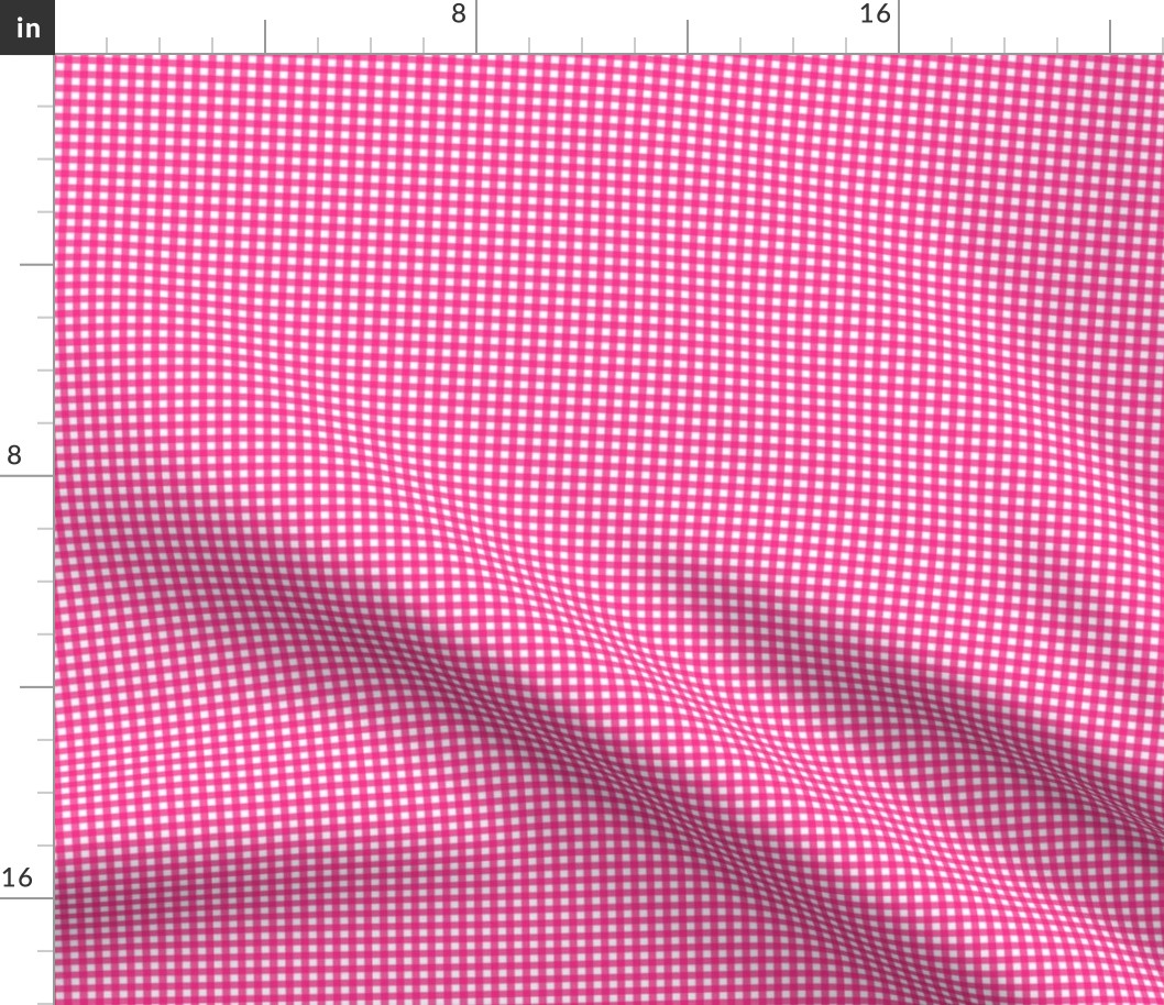 2.5" Bright Pink Gingham