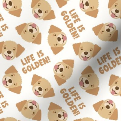 Life is Golden - Golden Retrievers - cream - LAD23