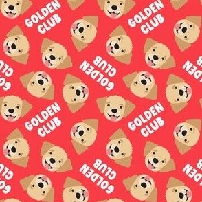 (small scale) Golden Club - Golden Retrievers - red - LAD23