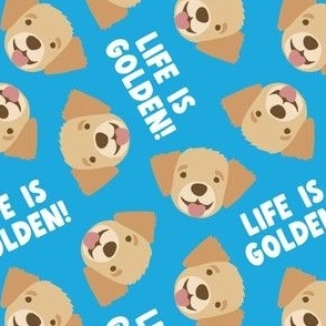 Life is Golden - Golden Retrievers - blue - LAD23