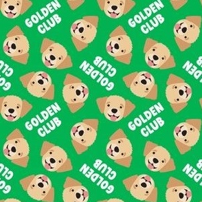 (small scale) Golden Club - Golden Retrievers - green - LAD23