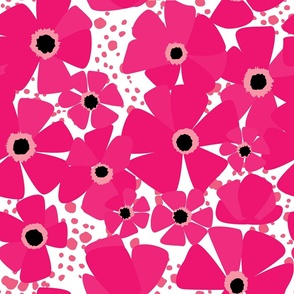 Poppies / pink / large scale 