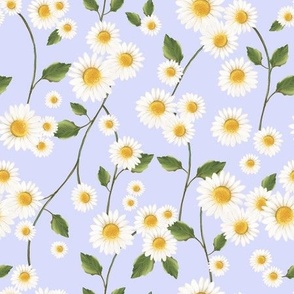 Daisy Floral for Spring and Summer in Blue 