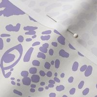 medium - Spot the Leopard - Leopard in an ocean of spots - animal print - digital lavender purple rose on soft white 