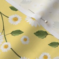 Daisy Floral Fabric in Yellow
