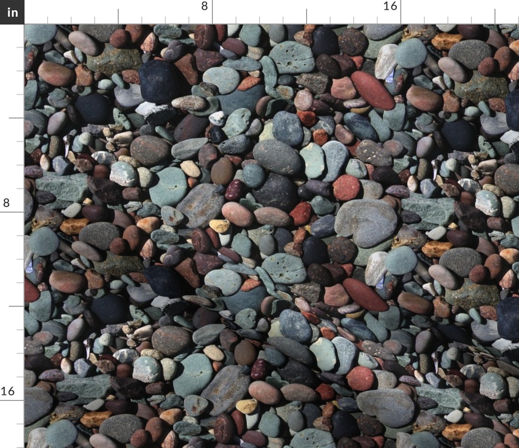 Colorful, Repeating Beach Stones