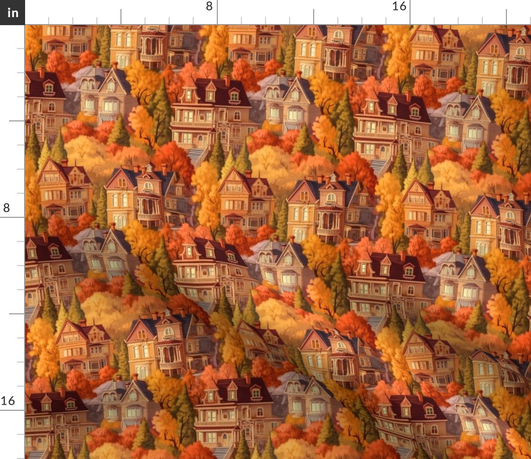 Autumn Victorian Houses