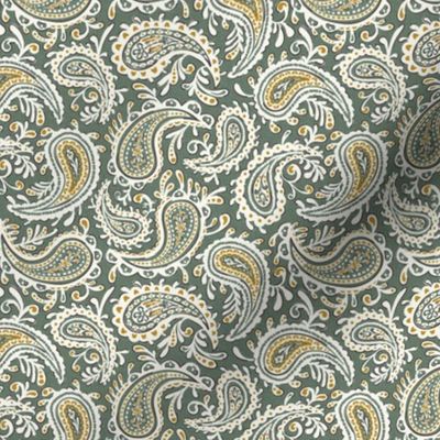 Amara Paisley Moss Green Small Scale