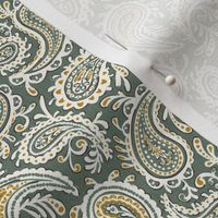 Amara Paisley Moss Green Small Scale