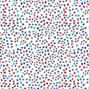 Red Blue dots on white