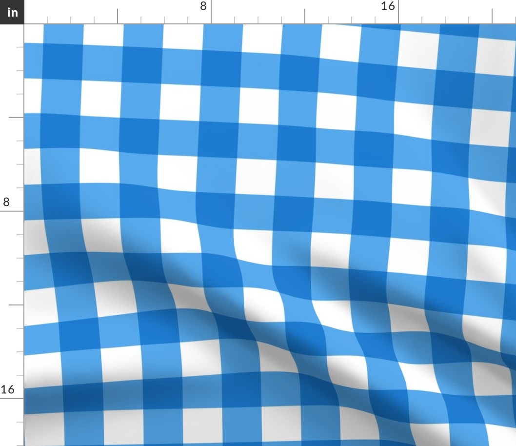 Blue Gingham Check (small scale) 