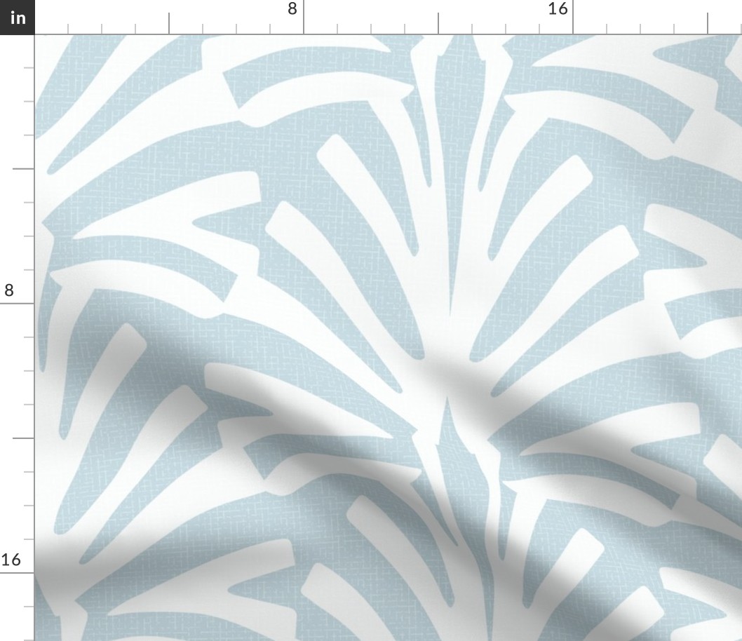 Abstract Zebra Moth light blue white XL 24 curtain duvet scale by Pippa Shaw