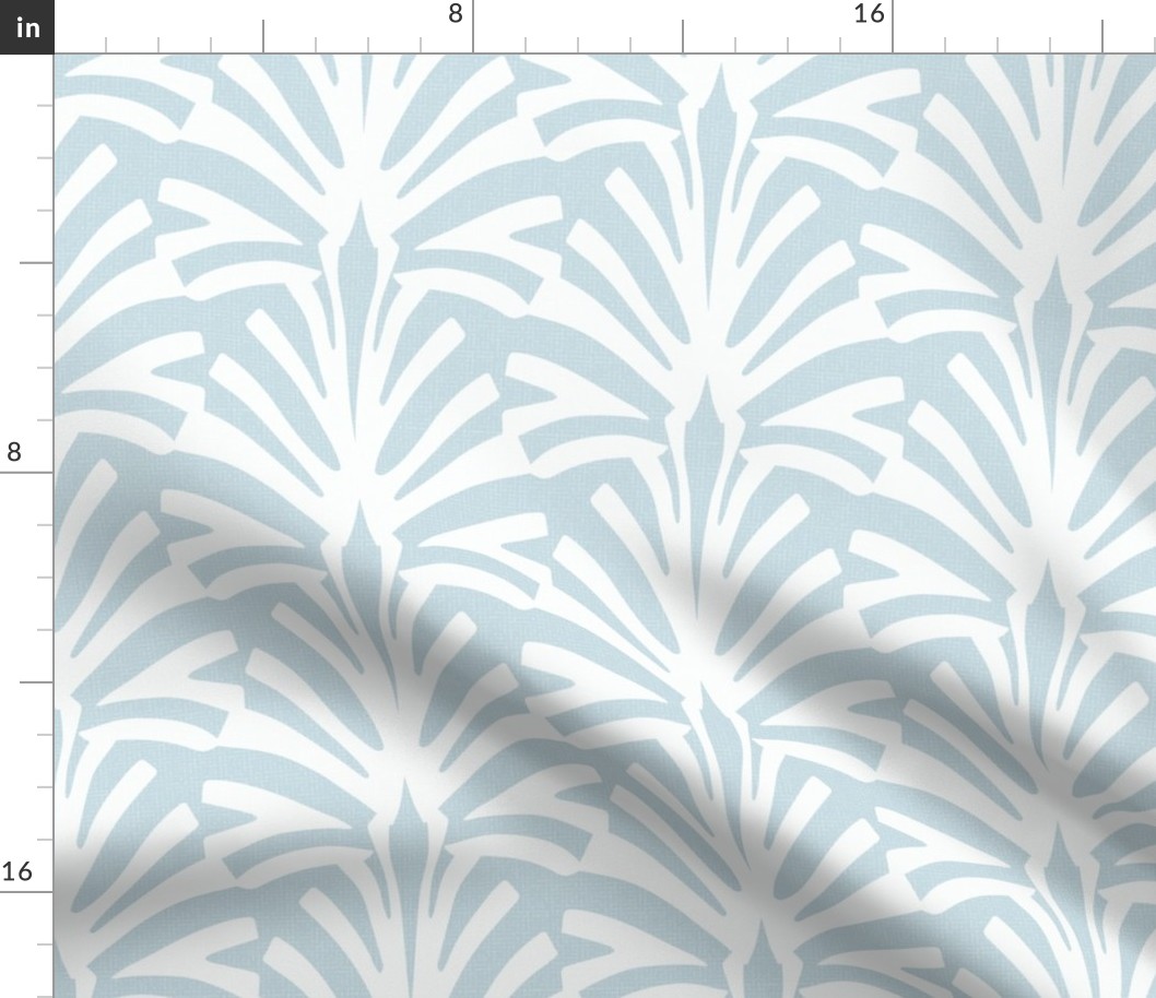 Art Deco Abstract Zebra Moth light blue white large 12 wallpaper scale by Pippa Shaw